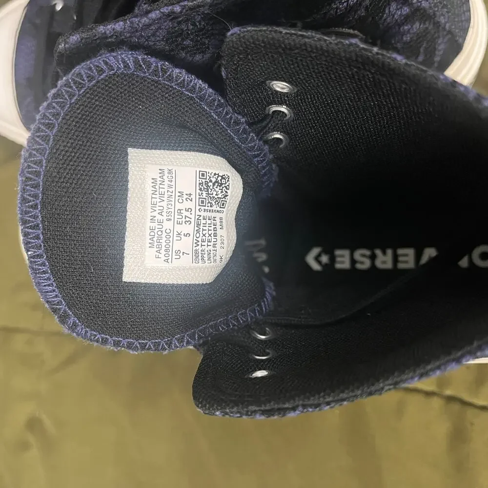 Converse All Star Shoes Black Purple Women 7 Whimsygoth Goblincoren Goth Punk - Picture 5 of 14